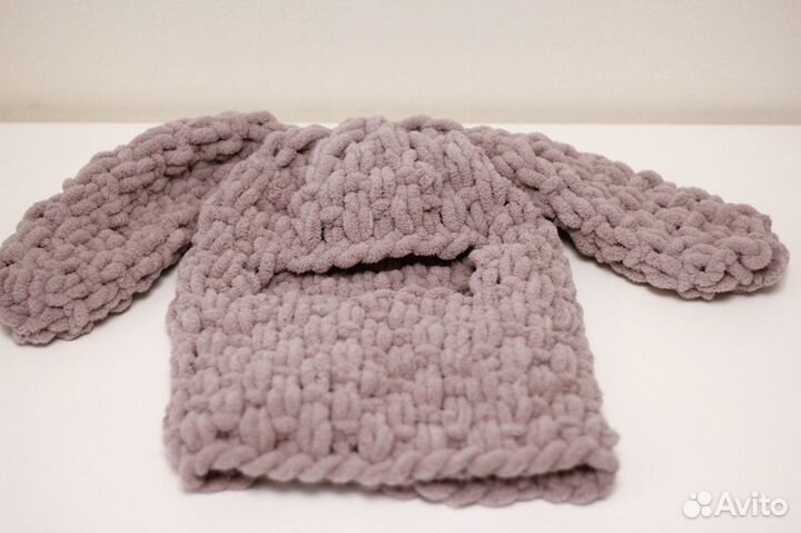 Плюшевая балаклава с ушами, тренд тик ток