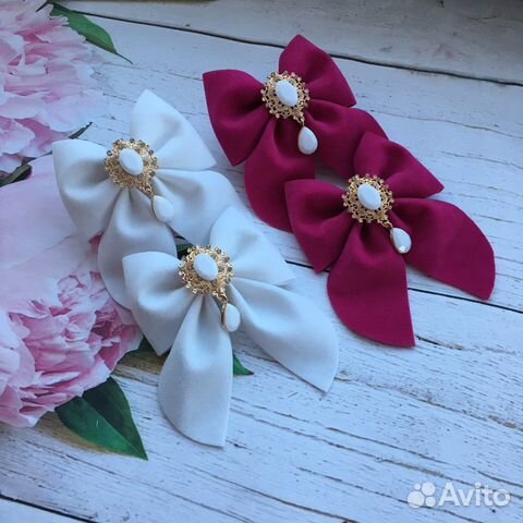 Бантики из замши бантики бархат