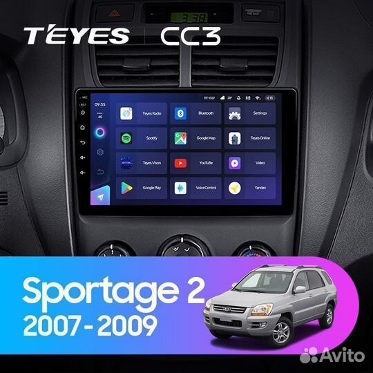 Магнитола Teyes CC3 Kia Sportage 2 2007-2009