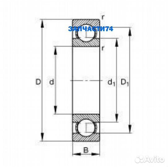 Подшипник 35/72/17, шариковый с проточкой,NSK