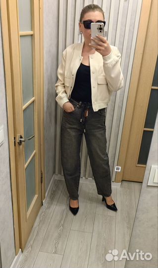 Джинсы багги женские