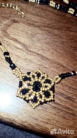 Чокер из бисера, цепочка из бисера