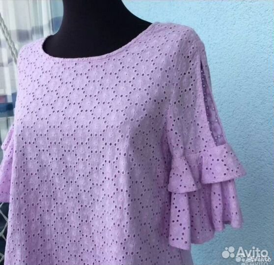 Блузка хлопок ришелье 42