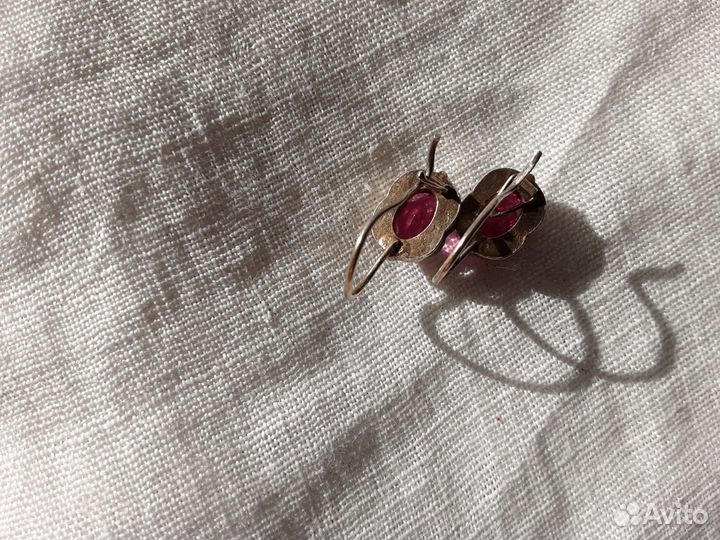 Серьги с корундами СССР