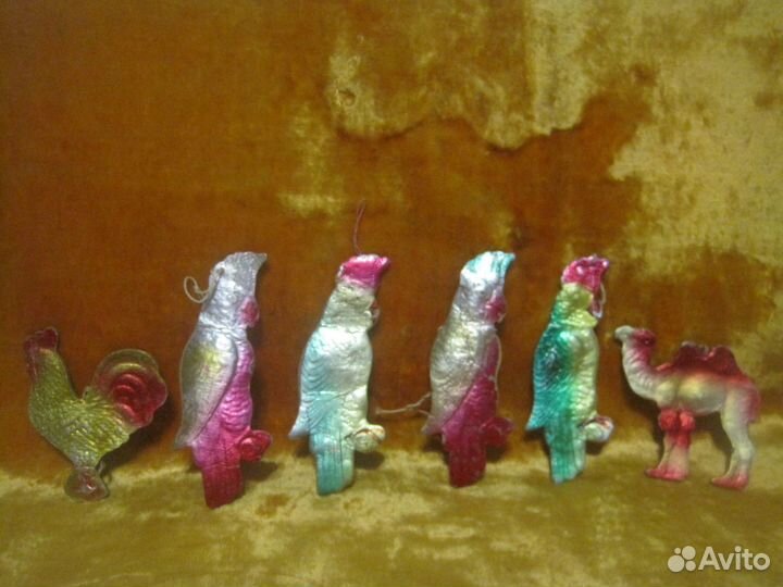 Раритетные картонные новогодние игрушки