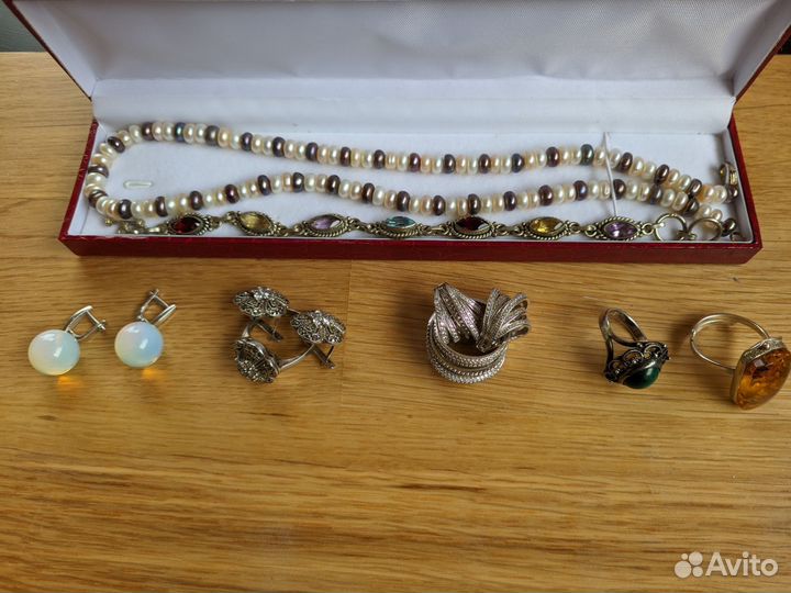 Серебро: браслет,серьги,колечки,бусы