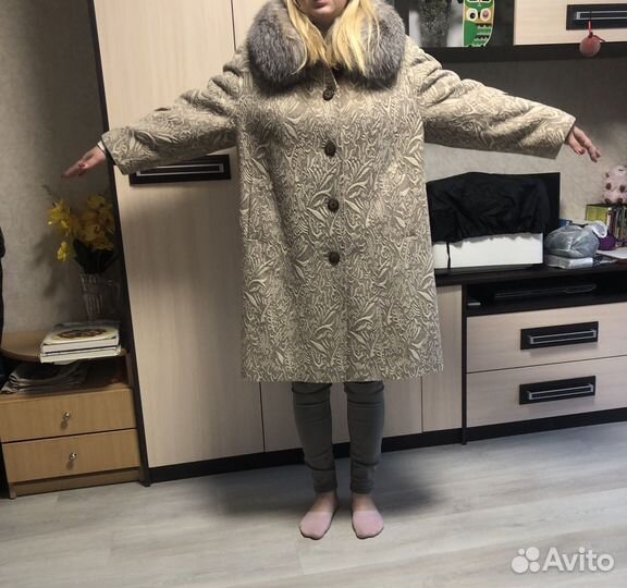Пальто зимнее женское размер 54