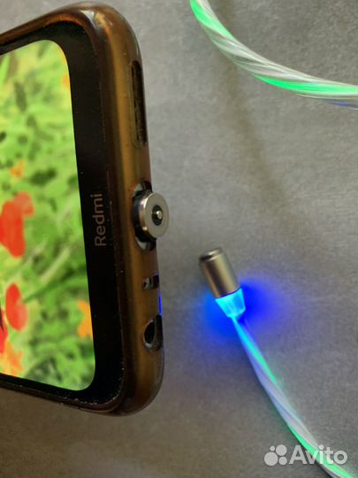 Зарядка usb Type C, магнитная светящаяся