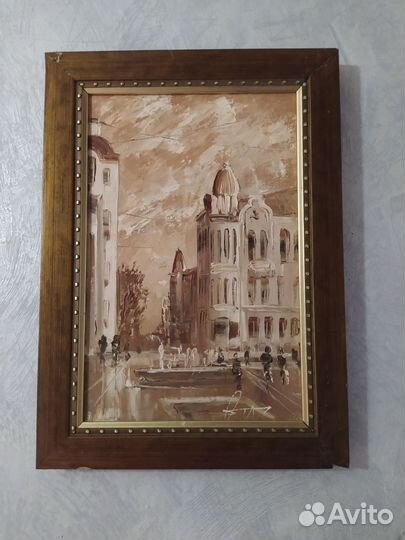 Картина маслом на холсте бу