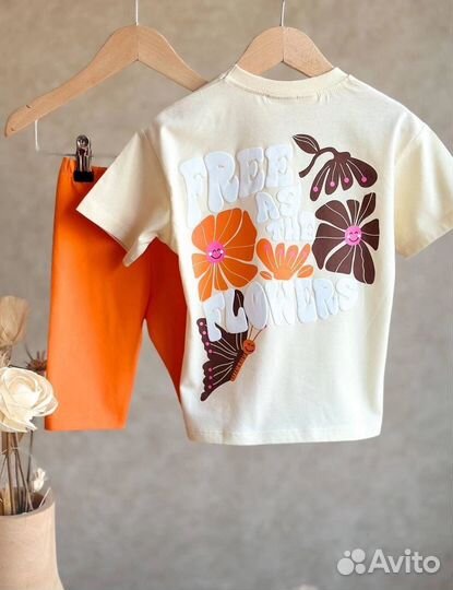 Летний Костюм Zara для девочек 98,104,110,116,128