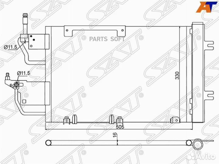 Радиатор кондиционера Опель Астра H 04-10 дизель