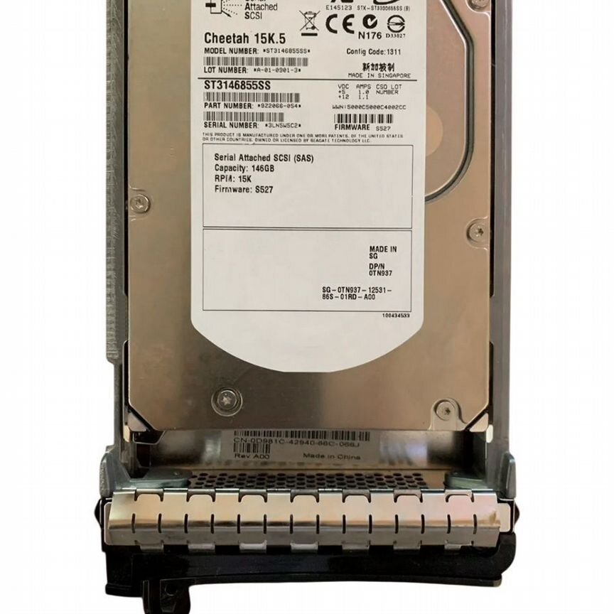 [JN243] Жесткий Диск Dell 341-2827 146gb Sas 3.5" Jn243