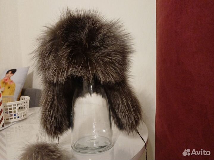 Шапка ушанка женская натуральный мех