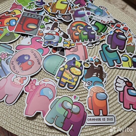 Наклейки Among Us Амонг Ас - 100 штук