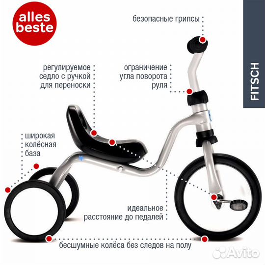 Велосипед трехколесный Puky Fitsch новый