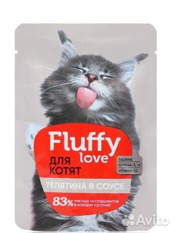 Влажный корм для кошек Fluffy от greenway