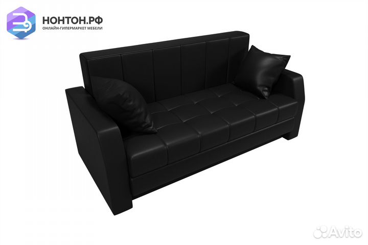 Диван выкатной Малютка экокожа черная