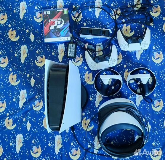Sony playstation5 + Ps vr 2 + диск+зарядка