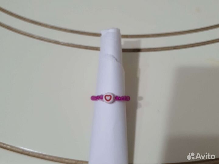 Кольцо из бисера и браслет