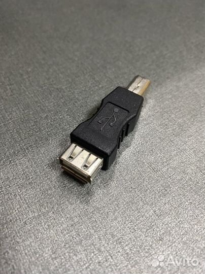 Переходник USB B male to USB A femele