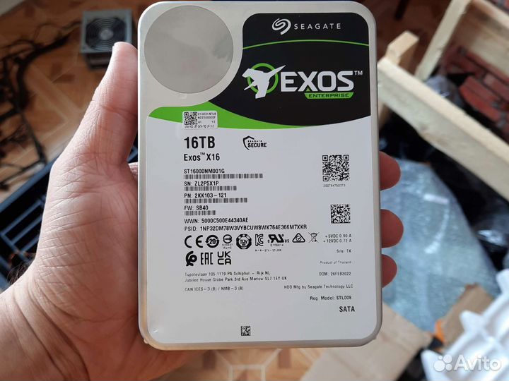 Жесткий диск seagate exos x16 16 тб