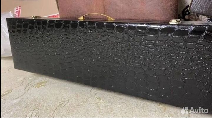 Набор шампуров в коробке из кож. зам