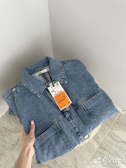 Джинсовая куртка рубашка Zara новая оригинал