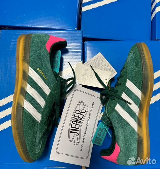 Adidas gazelle indoor green оригинал