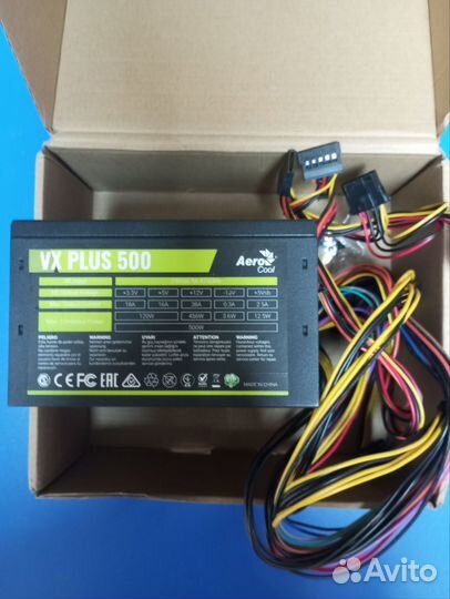 Блок питания AeroCool VX plus 500W