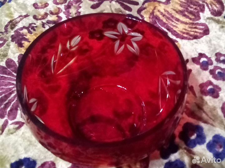 Вазы СССР. Рубиновое,красное,гутное стекло