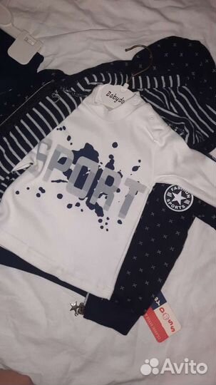 Костюм спортивный тройка на мальчика 12-18 месяцев