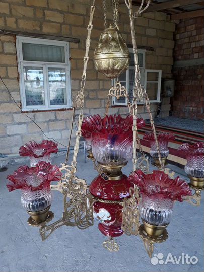 Люстра старинная бронза