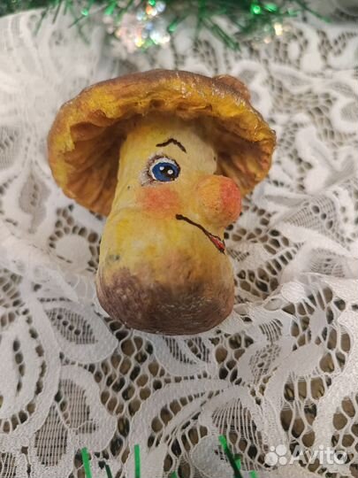 Ватные елочные игрушки# гриб боровик