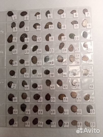 Проволочные монеты (чешуя) Россия 1425 - 1717 г