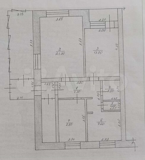 3-к. квартира, 65,8 м², 1/2 эт.
