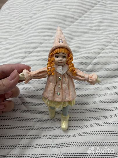Ватная елочная игрушка