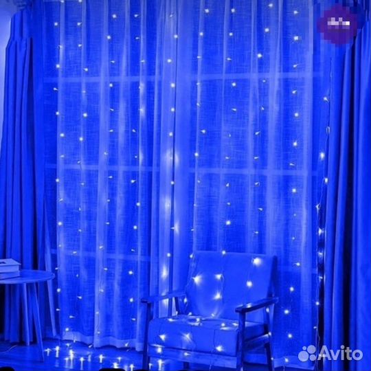 Гирлянда штора новая