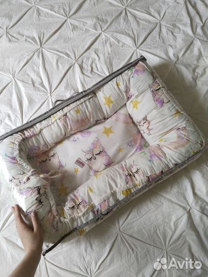 Кокон гнездышко для новорожденных Lemony Kids