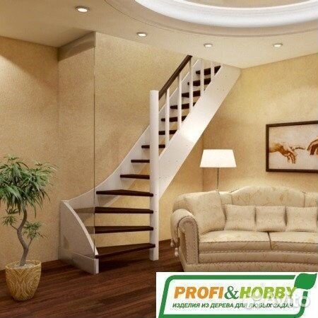 Деревянная лестница лс-07м/1 под покраску