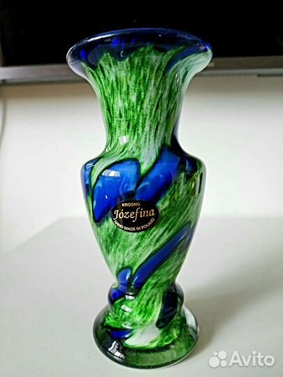 Ваза декоративная, ручная работа, хрусталь, Польша