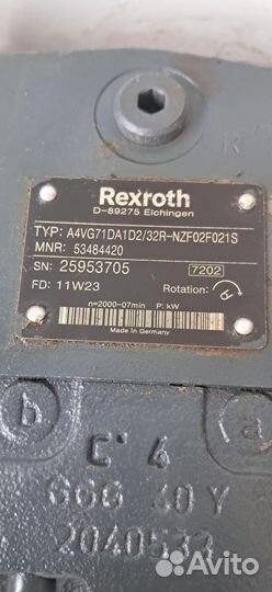 Гидронасос Rexroth A4VG71DA1D2