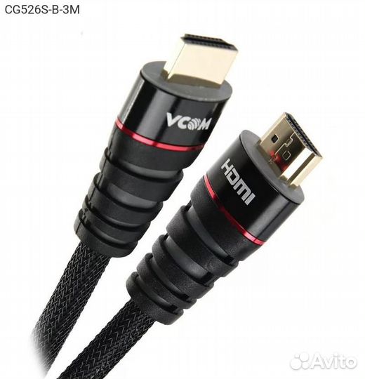 Видеокабель vcom hdmi (M) - hdmi (M) 3.00м, CG526