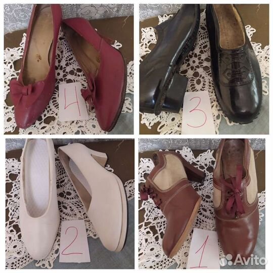 Ретро обувь женская/мужская/детская/фотореквизит