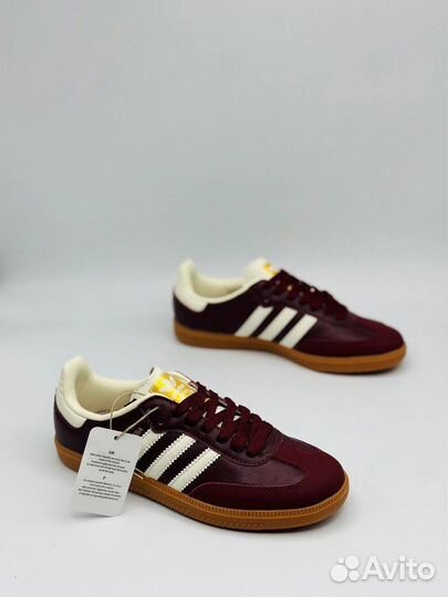 Adidas Samba OG Maroon Gold Metallic (W)