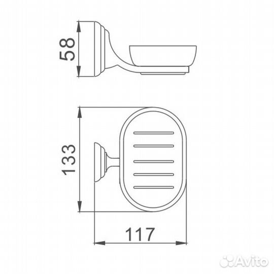 Мыльница Haiba HB1502, хром