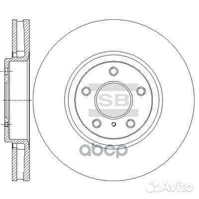 Диск тормозной, передний SD4247 Sangsin brake