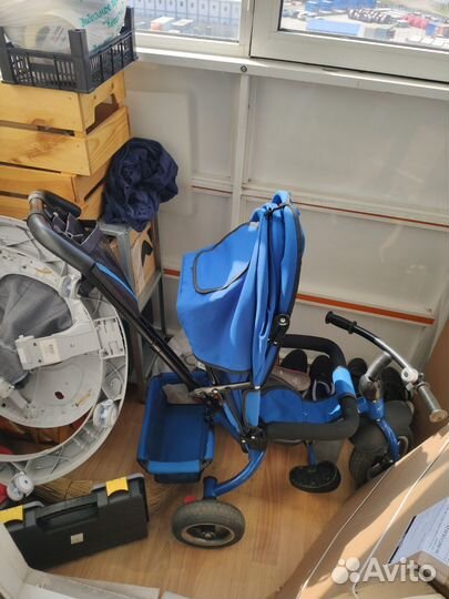 Детский 3х колесный велосипед с ручкой