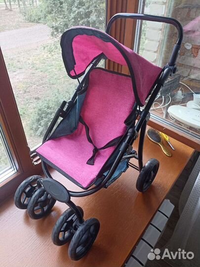 Коляска кукольная прогулочная металл Melobo