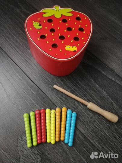 Игра магнитная рыбалка червячки