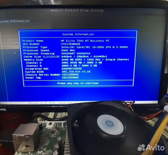 Мат. плата с проц. Core i5-2500 4 ядра 3.3ггц + ви